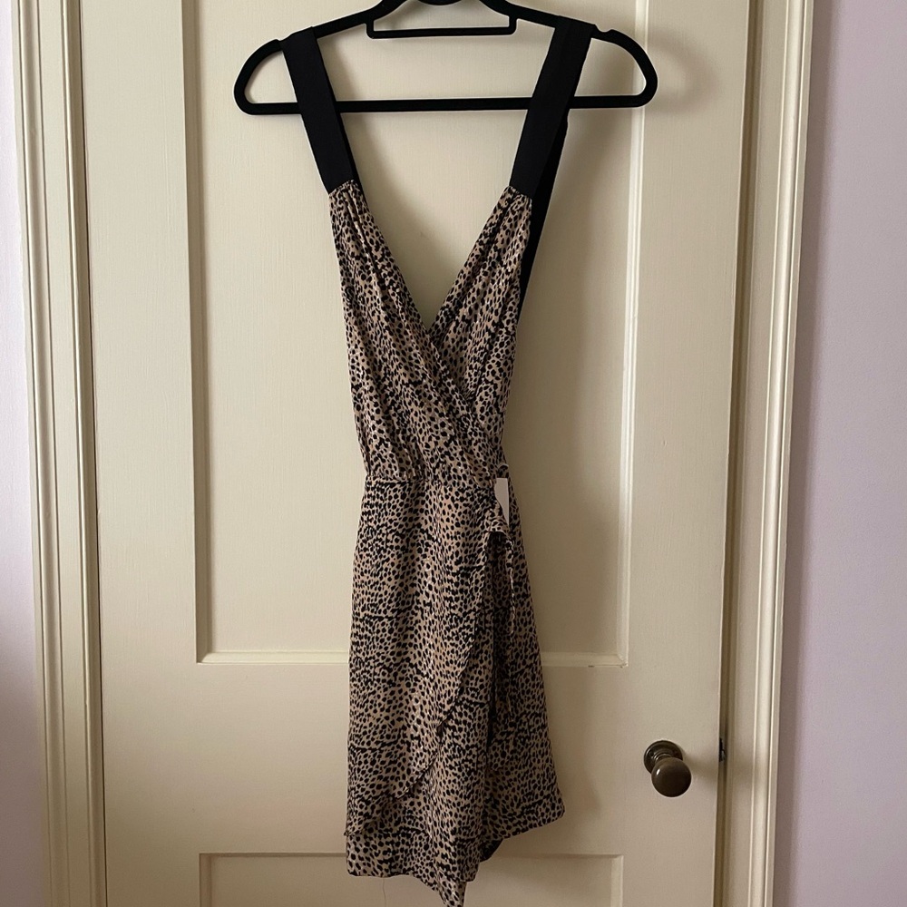 Leopard Print Wrap Dress